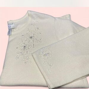 Covington Ivory Sweater with Sparkling Accents